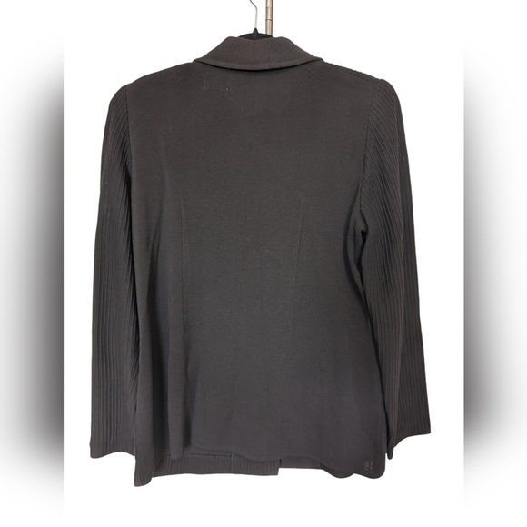 Misook brown knit jacket cardigan sz L - Picture 2 of 6